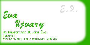 eva ujvary business card