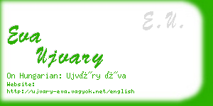 eva ujvary business card